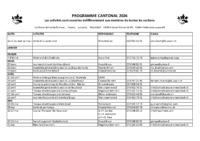 Programme cantonal 2026